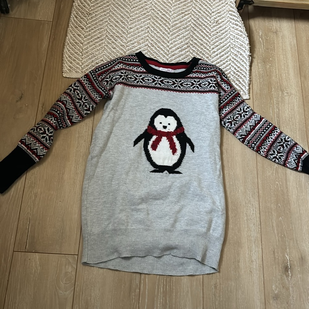 Shrinking Violet Winter Holiday Penguin Sweater
